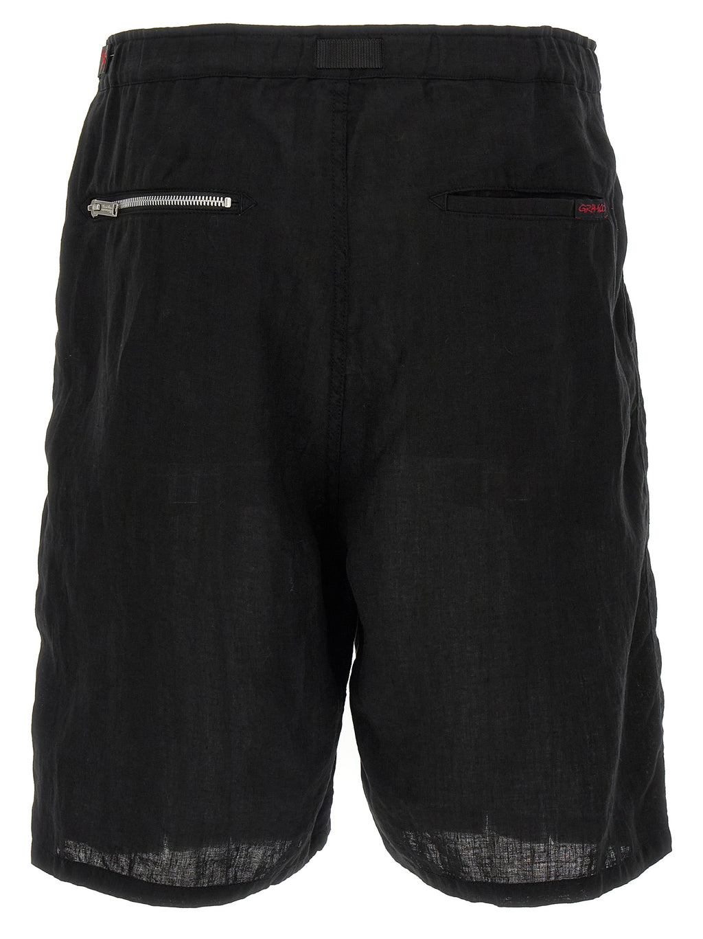Black Linen Bermuda Shorts