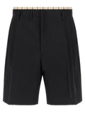 Black Wool Bermuda Shorts