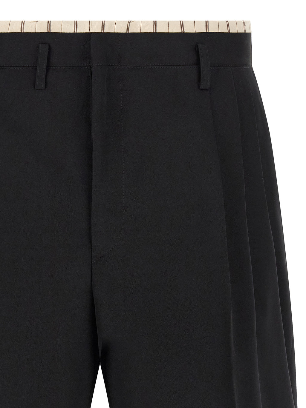 Black Wool Bermuda Shorts