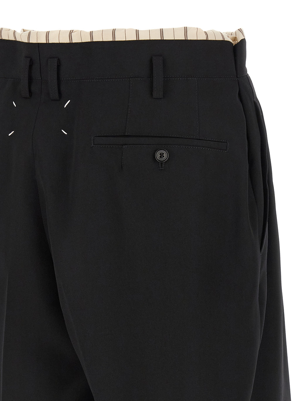 Black Wool Bermuda Shorts