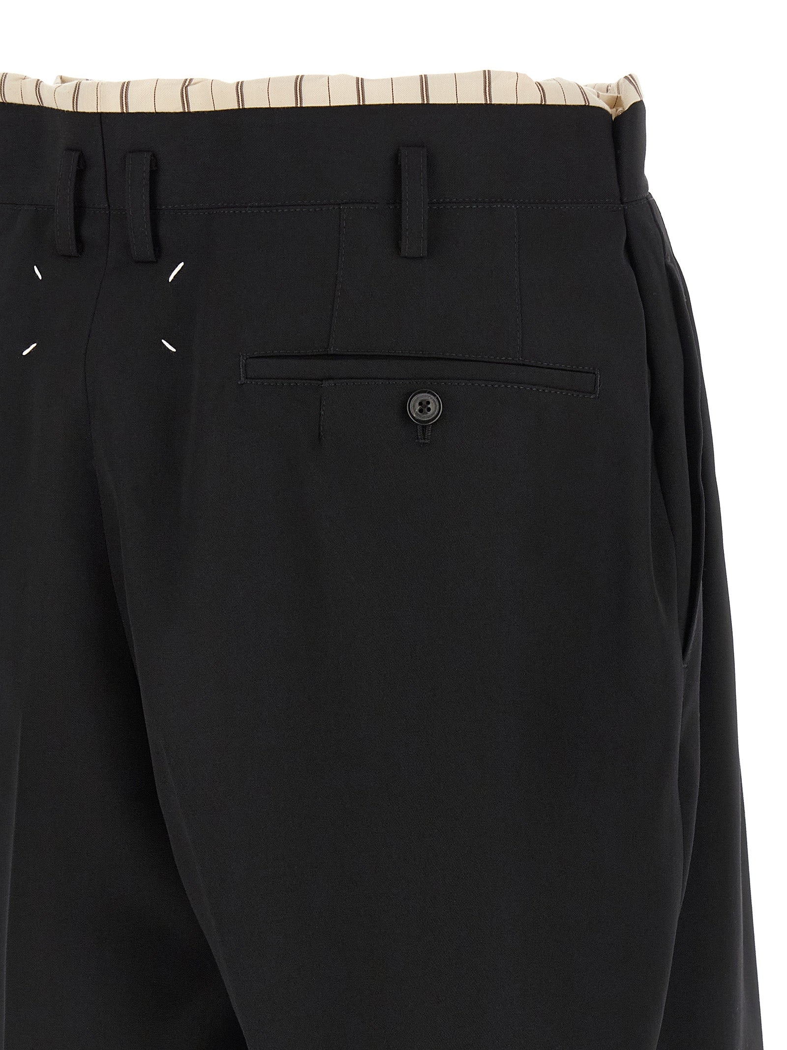 Black Wool Bermuda Shorts