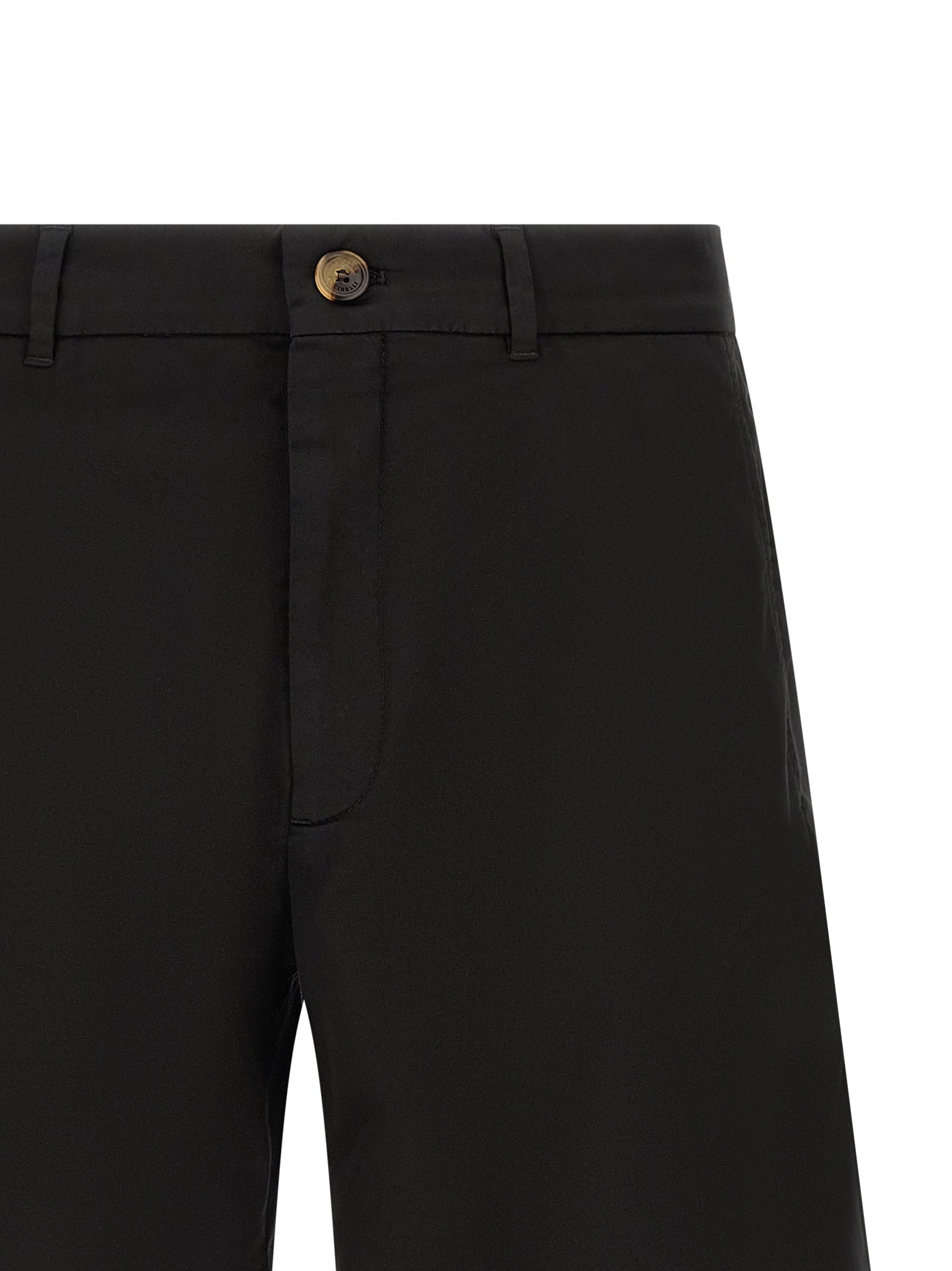 Black Cotton Bermuda Shorts