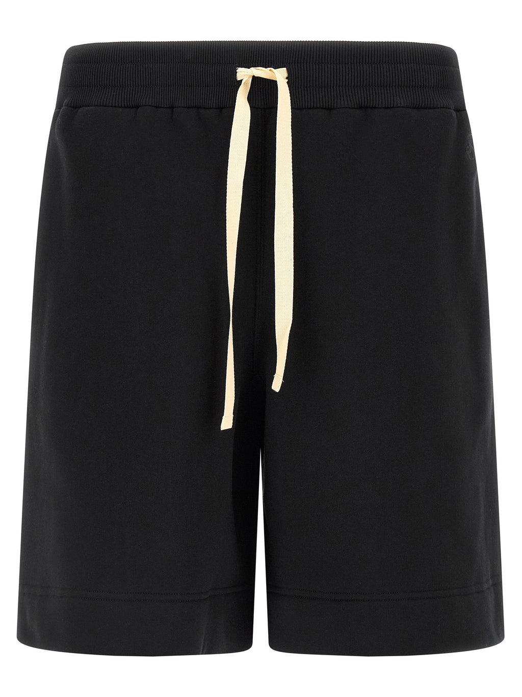 Black Cotton Bermuda Shorts