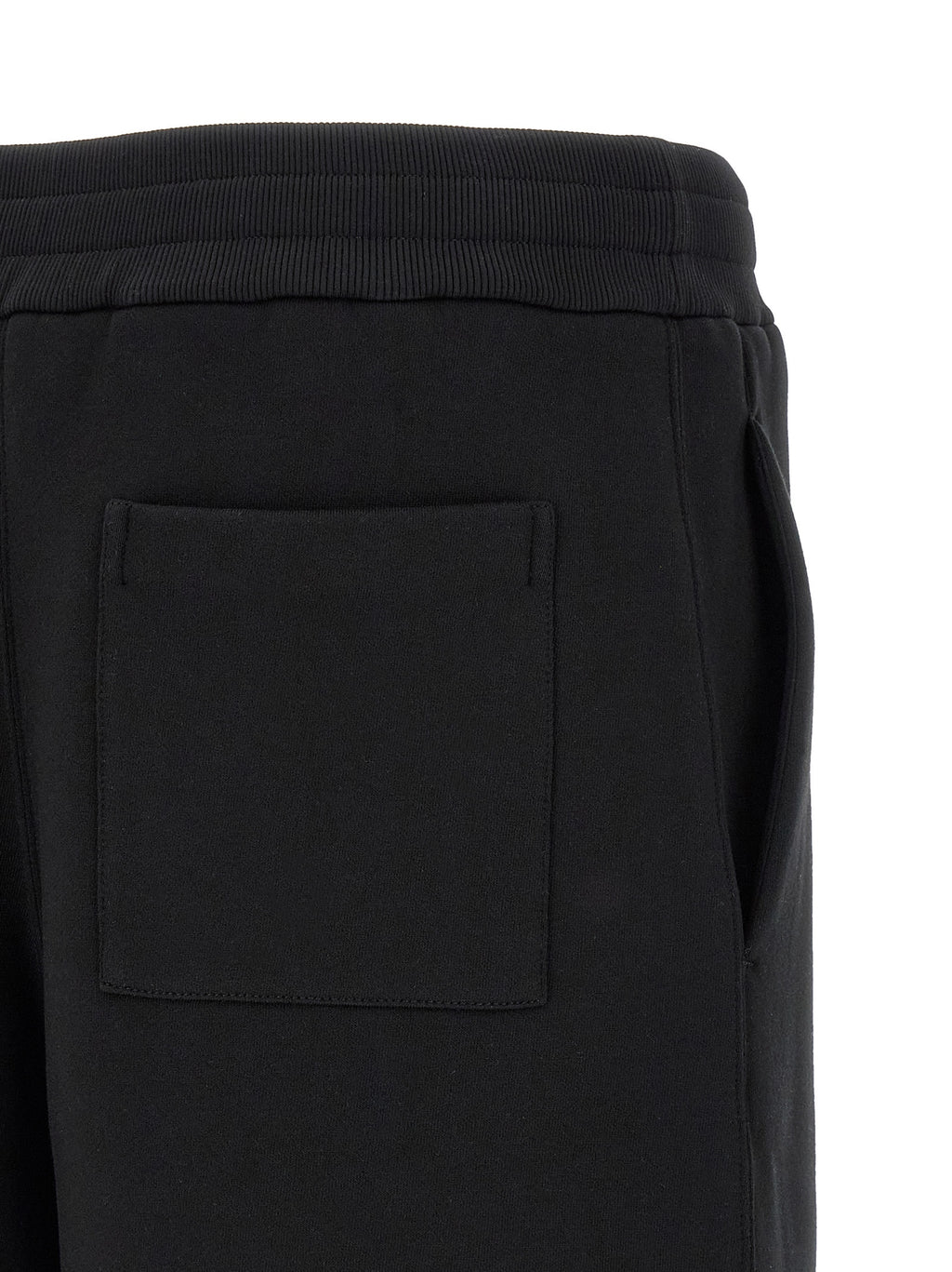 Black Cotton Bermuda Shorts
