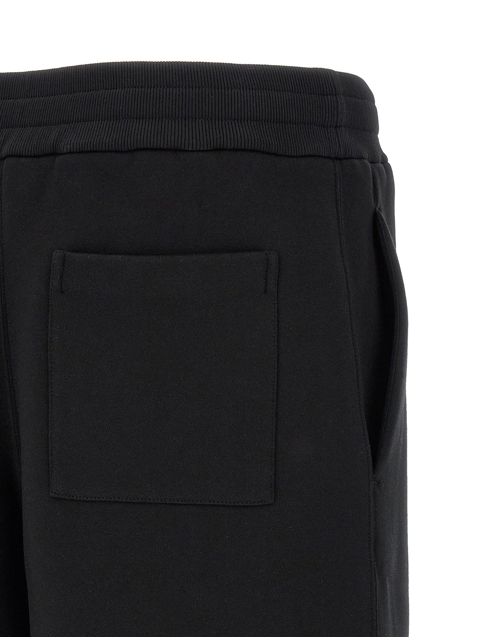 Black Cotton Bermuda Shorts