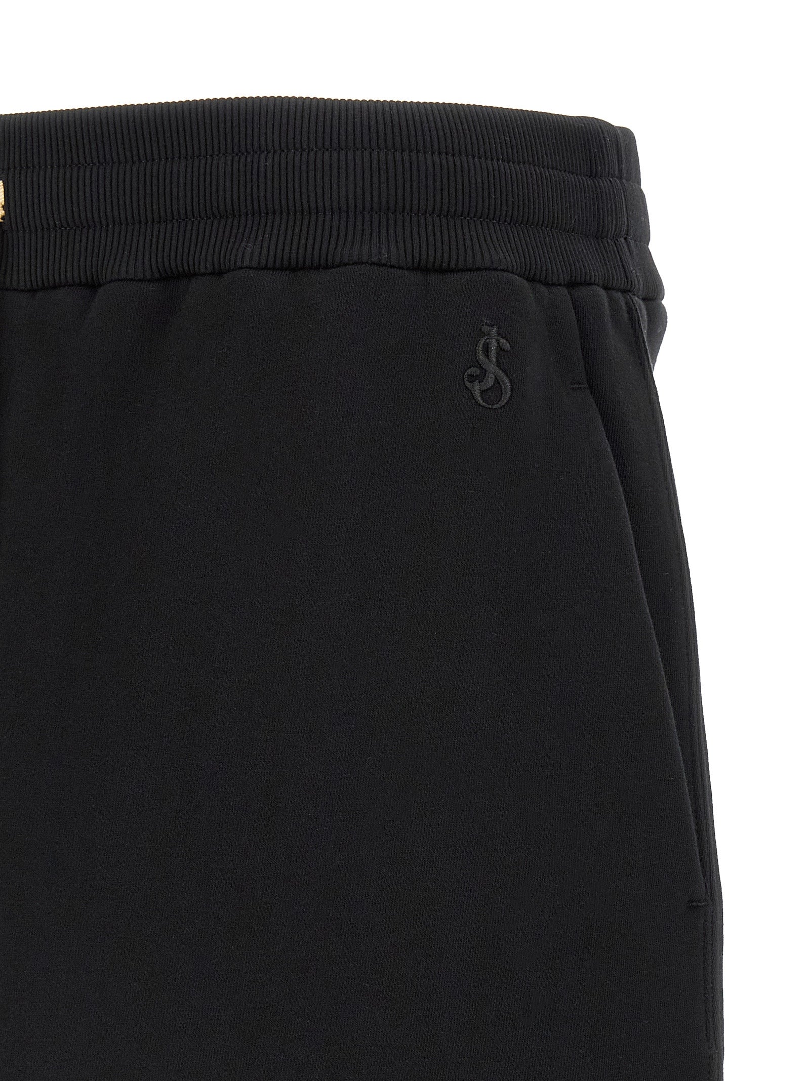 Black Cotton Bermuda Shorts