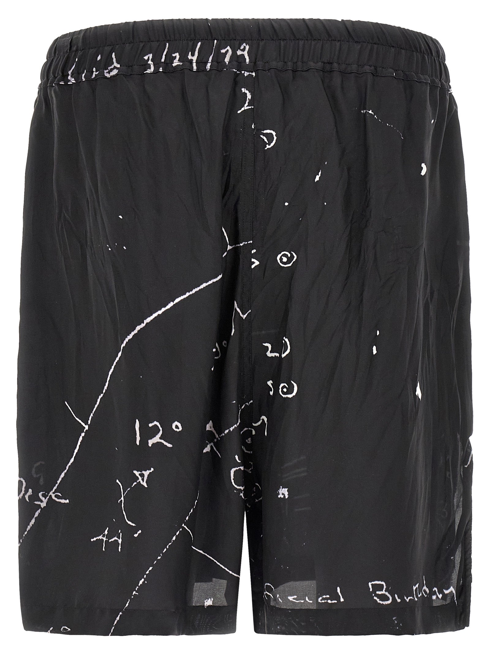 Bicolor Viscose Bermuda Shorts