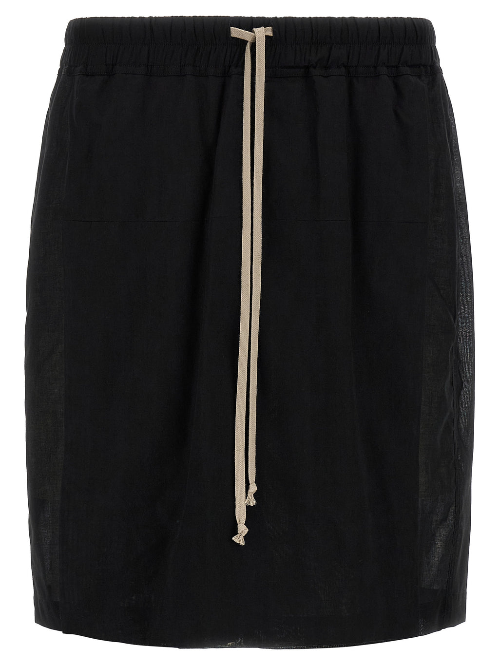 Black Cotton Bermuda Shorts