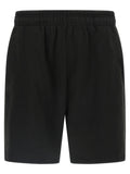 Black Cotton Bermuda Shorts