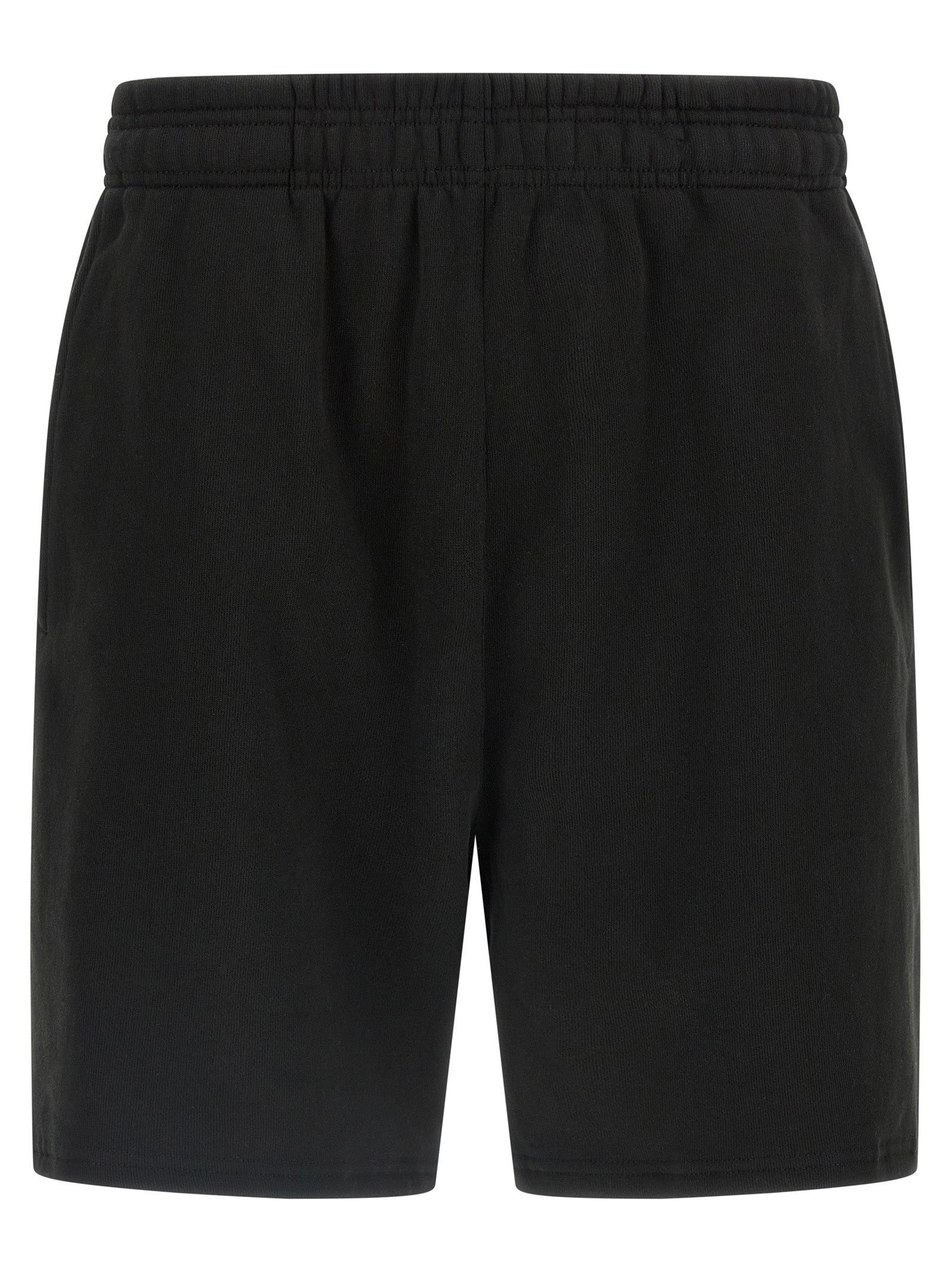 Black Cotton Bermuda Shorts