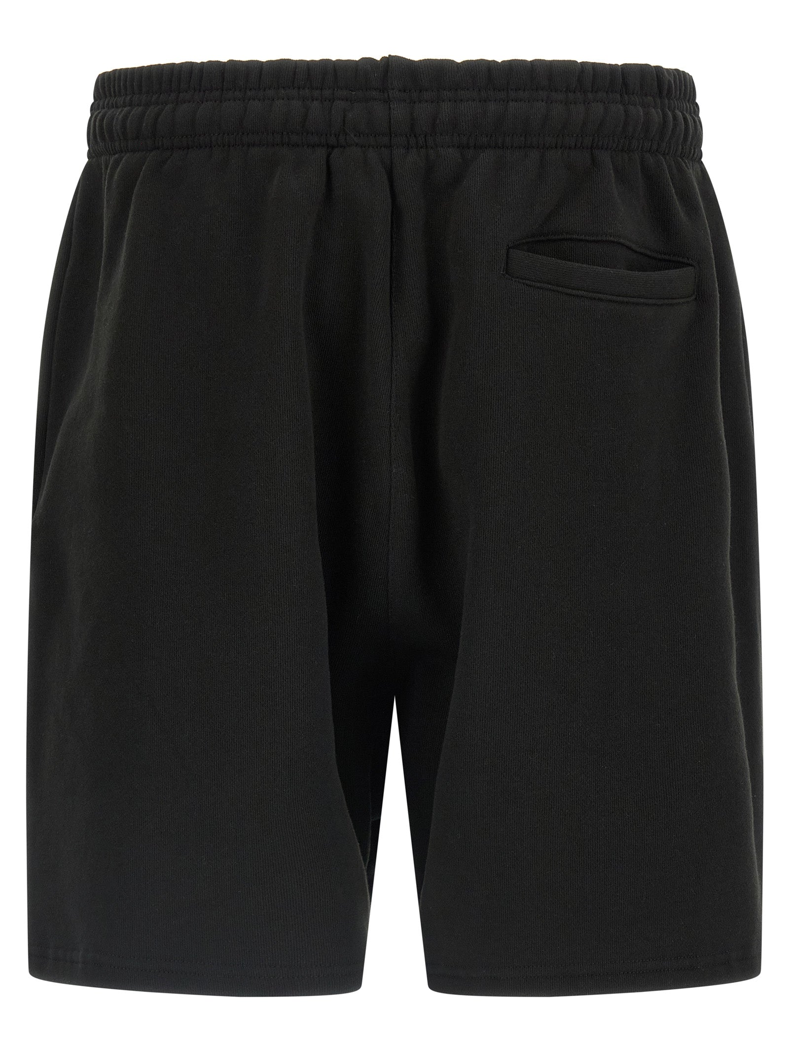 Black Cotton Bermuda Shorts