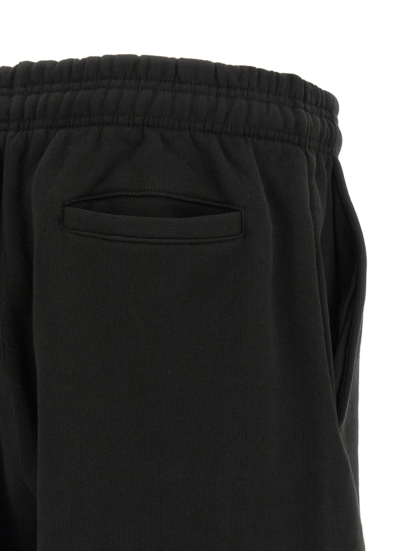 Black Cotton Bermuda Shorts
