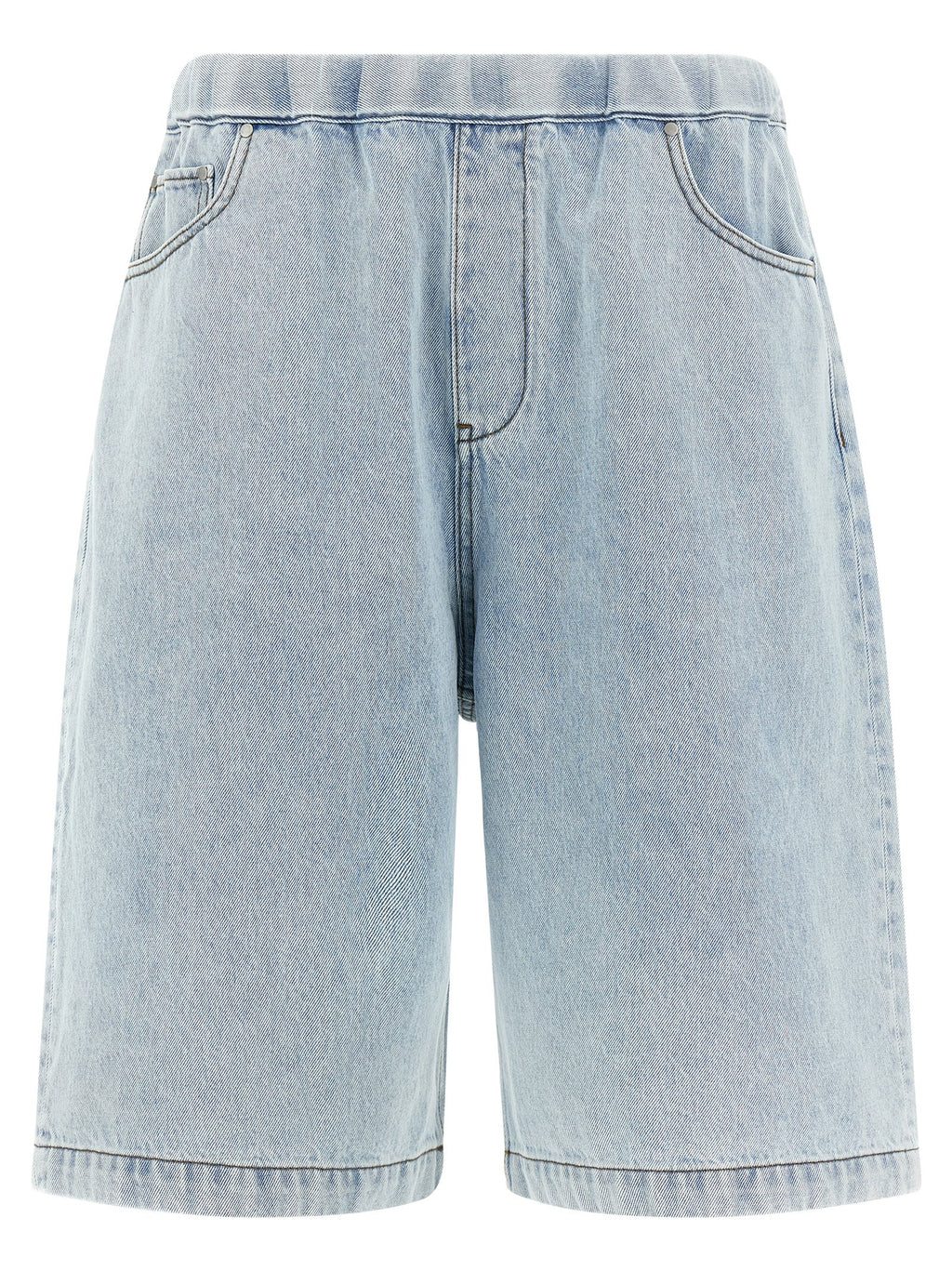 Blue Cotton Bermuda Shorts