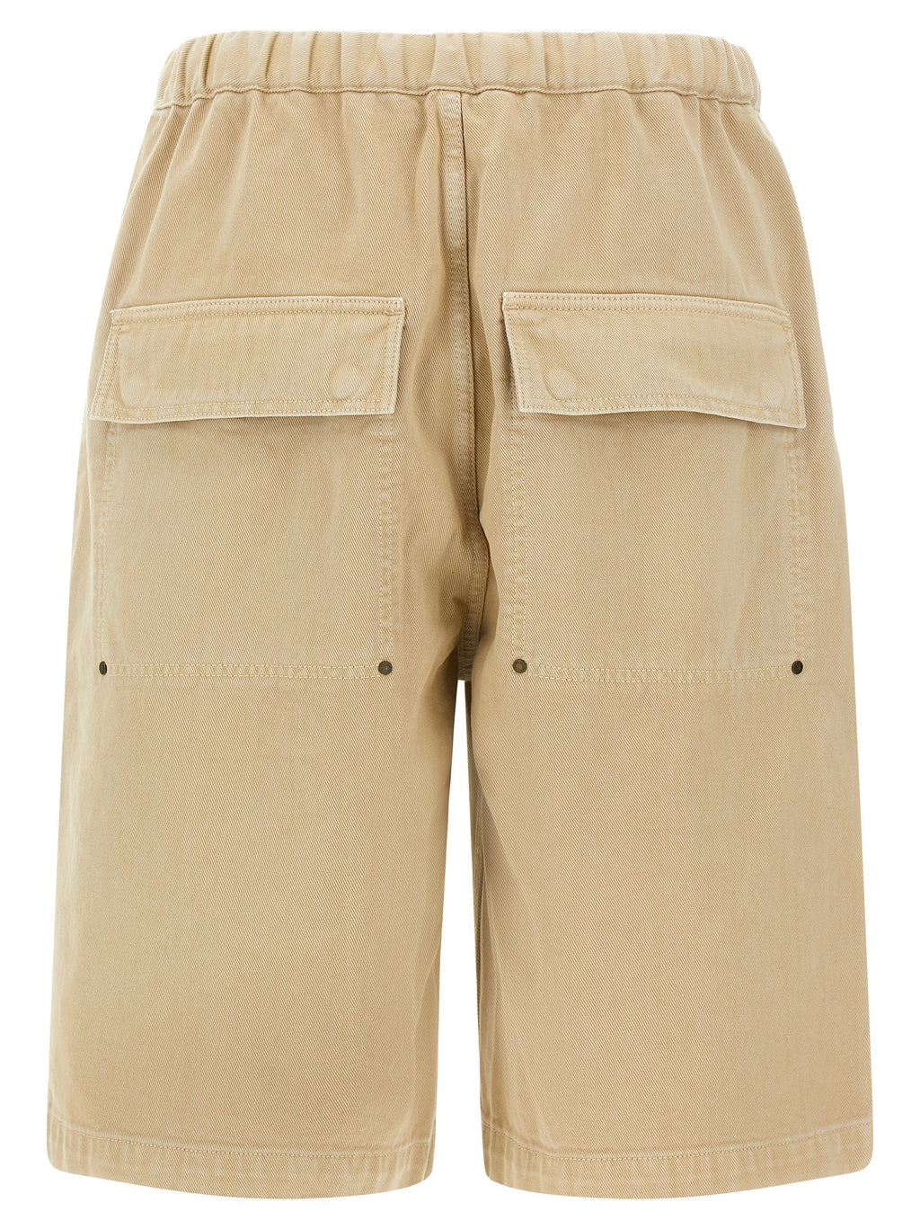 Beige Cotton Bermuda Shorts