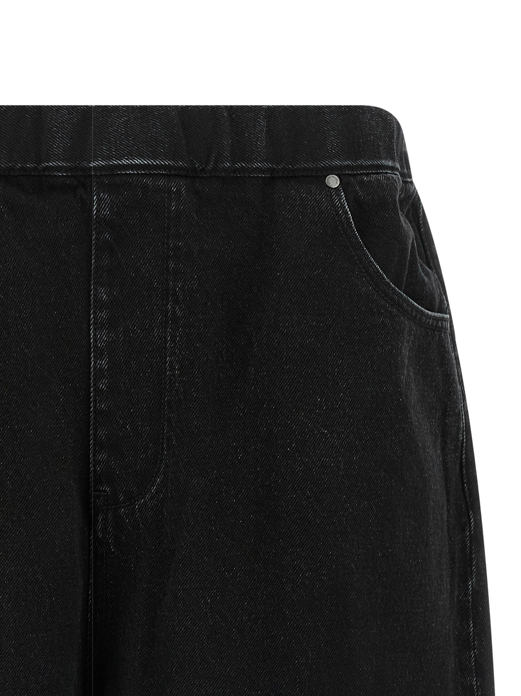 Black Cotton Bermuda Shorts