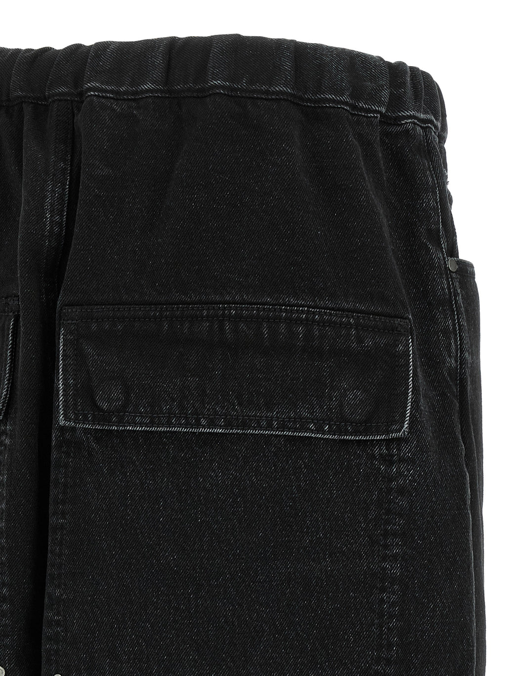 Black Cotton Bermuda Shorts