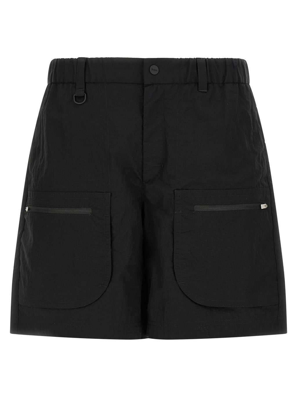 Black Polyamide Bermuda Shorts