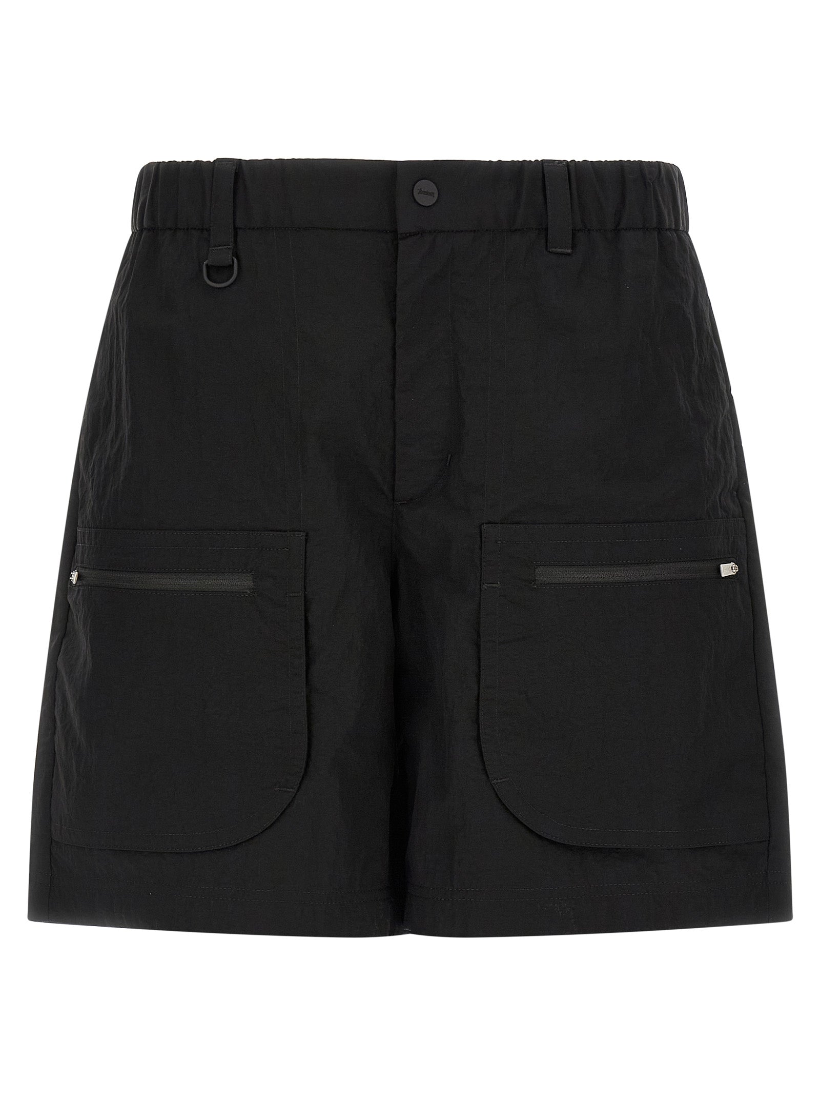 Black Polyamide Bermuda Shorts
