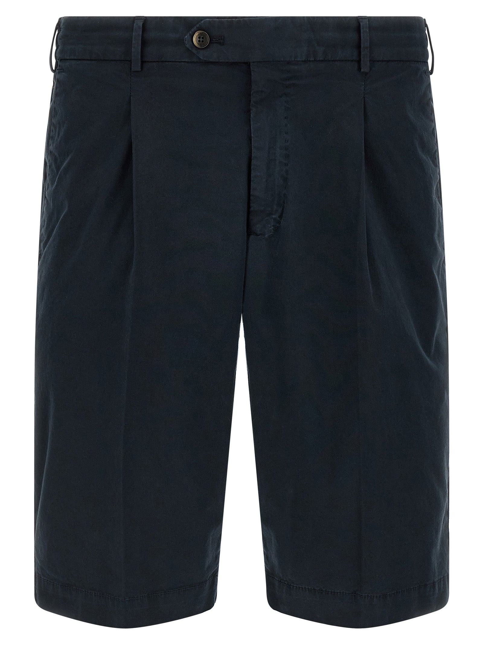 Blue Cotton Bermuda Shorts