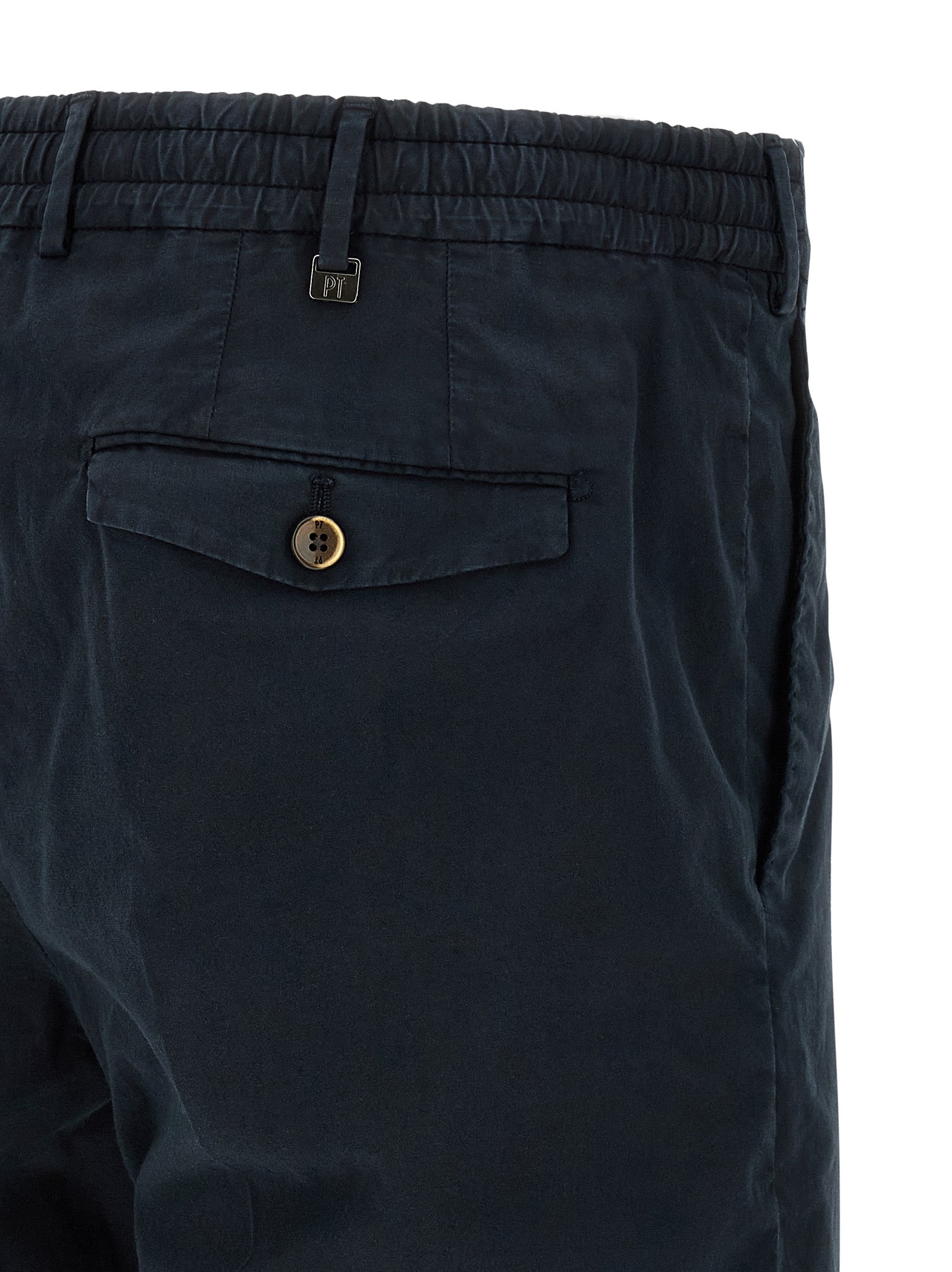 Blue Cotton Bermuda Shorts