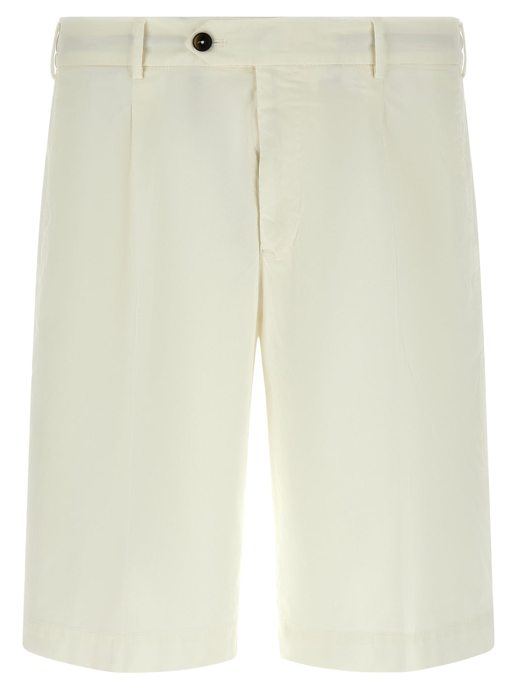 White Cotton Bermuda Shorts