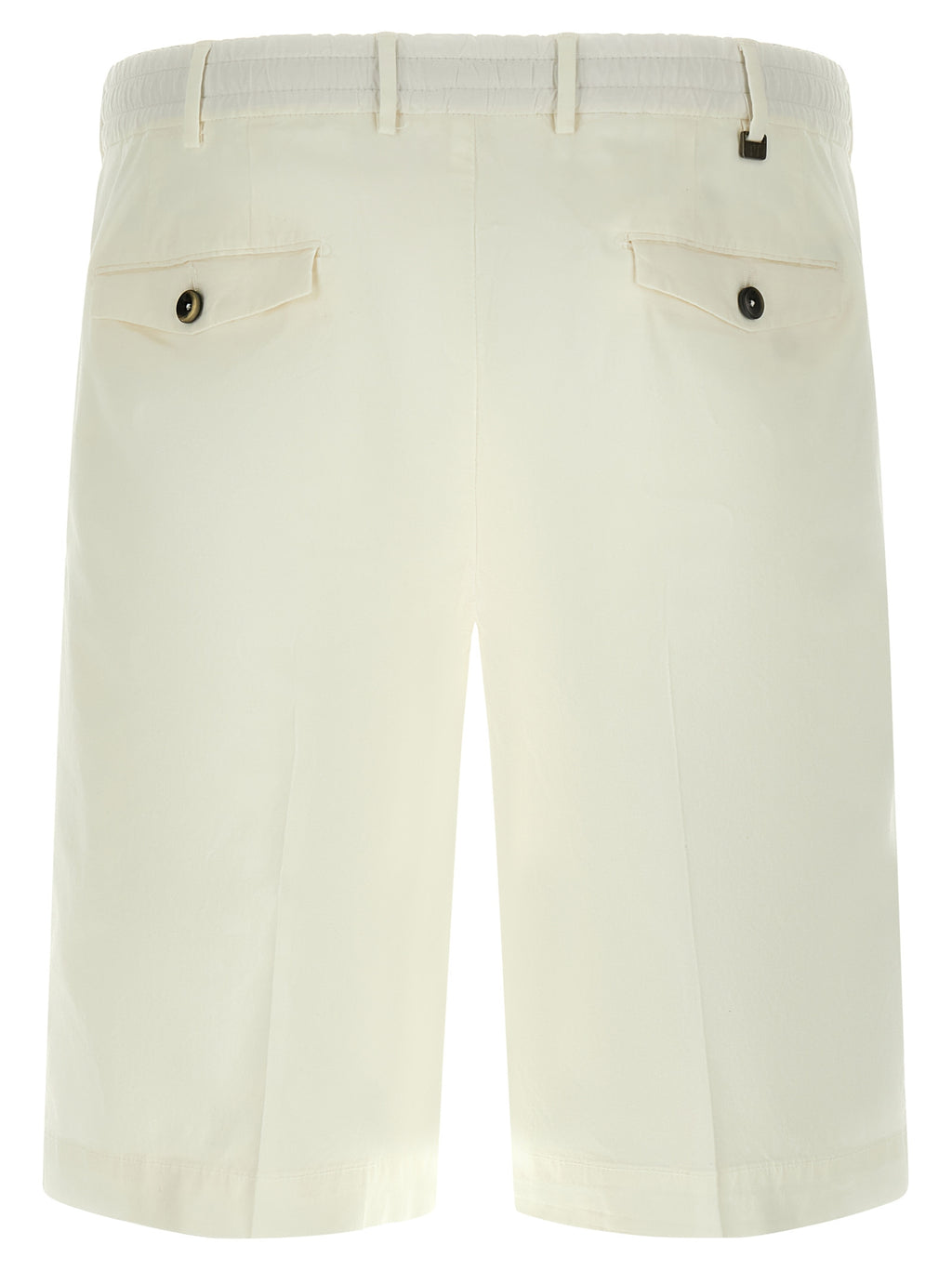 White Cotton Bermuda Shorts