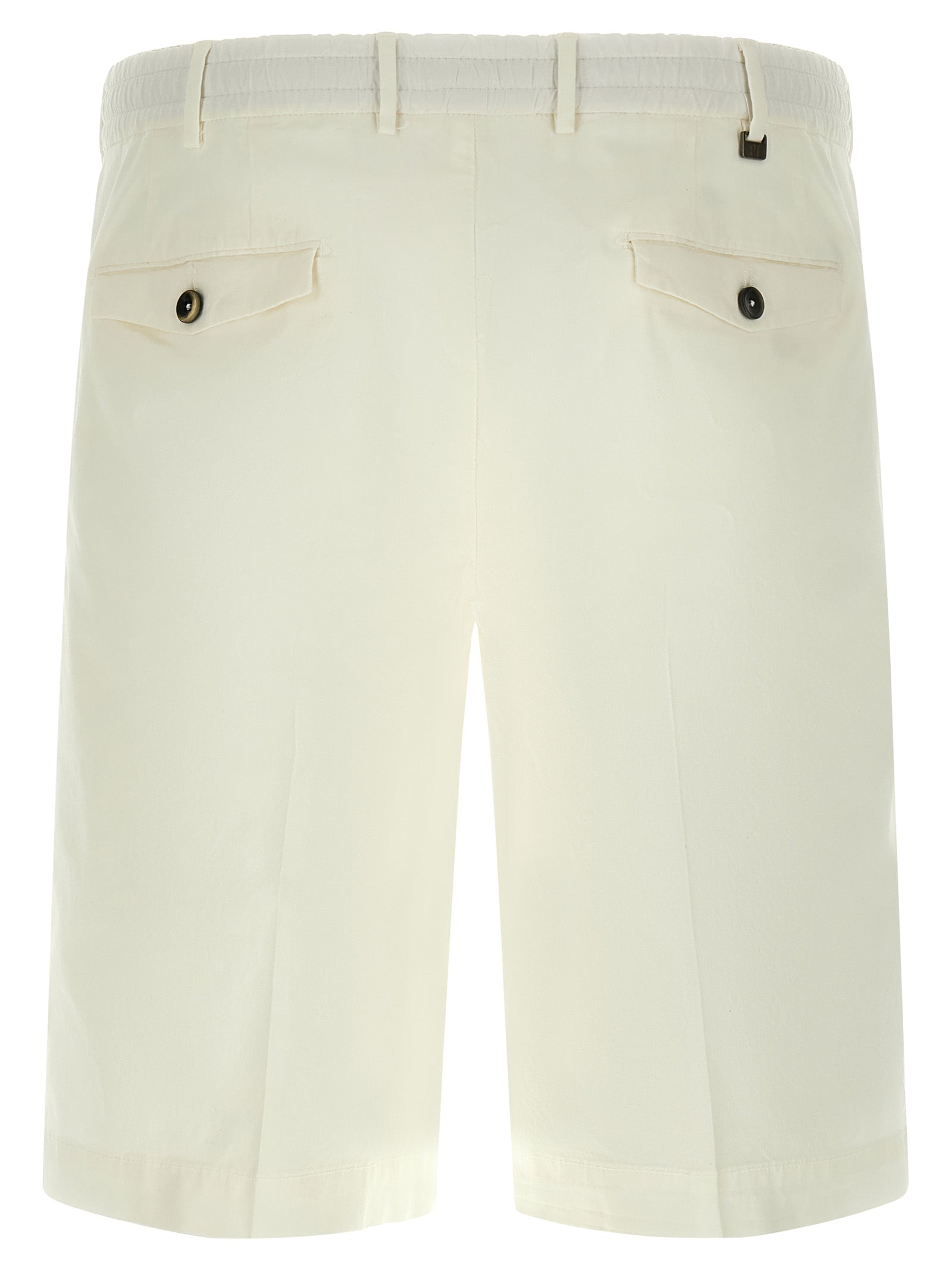 White Cotton Bermuda Shorts