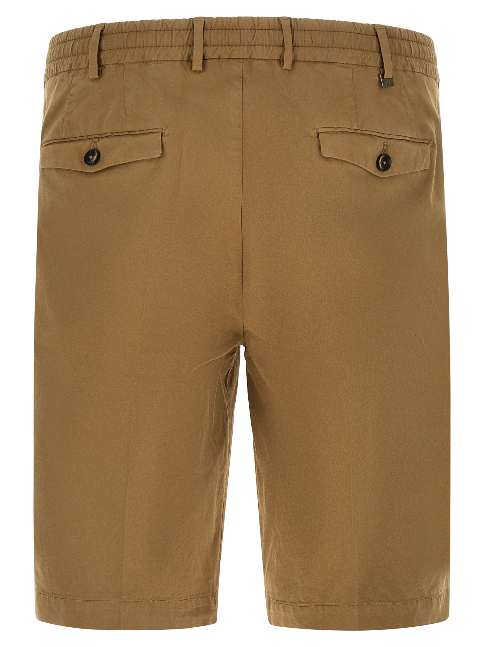 Beige Cotton Bermuda Shorts