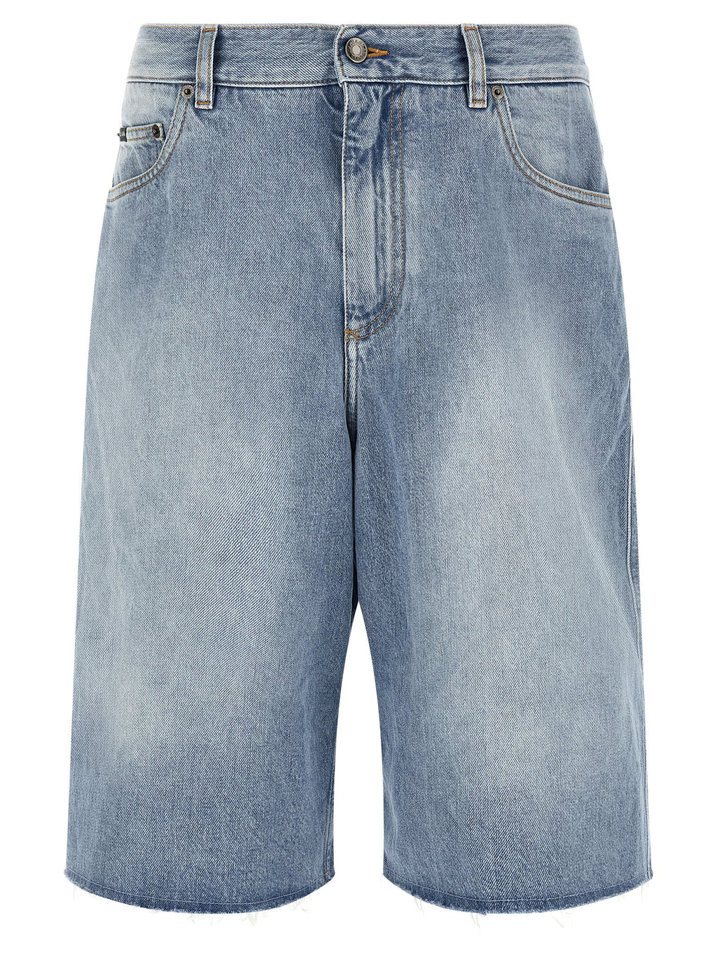 Blue Cotton Bermuda Shorts