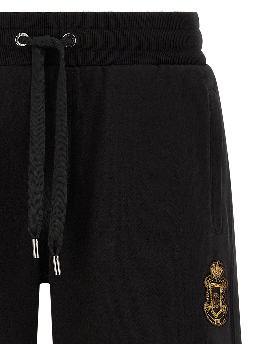 Black Cotton Bermuda Shorts