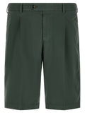 Bicolor Cotton Bermuda Shorts