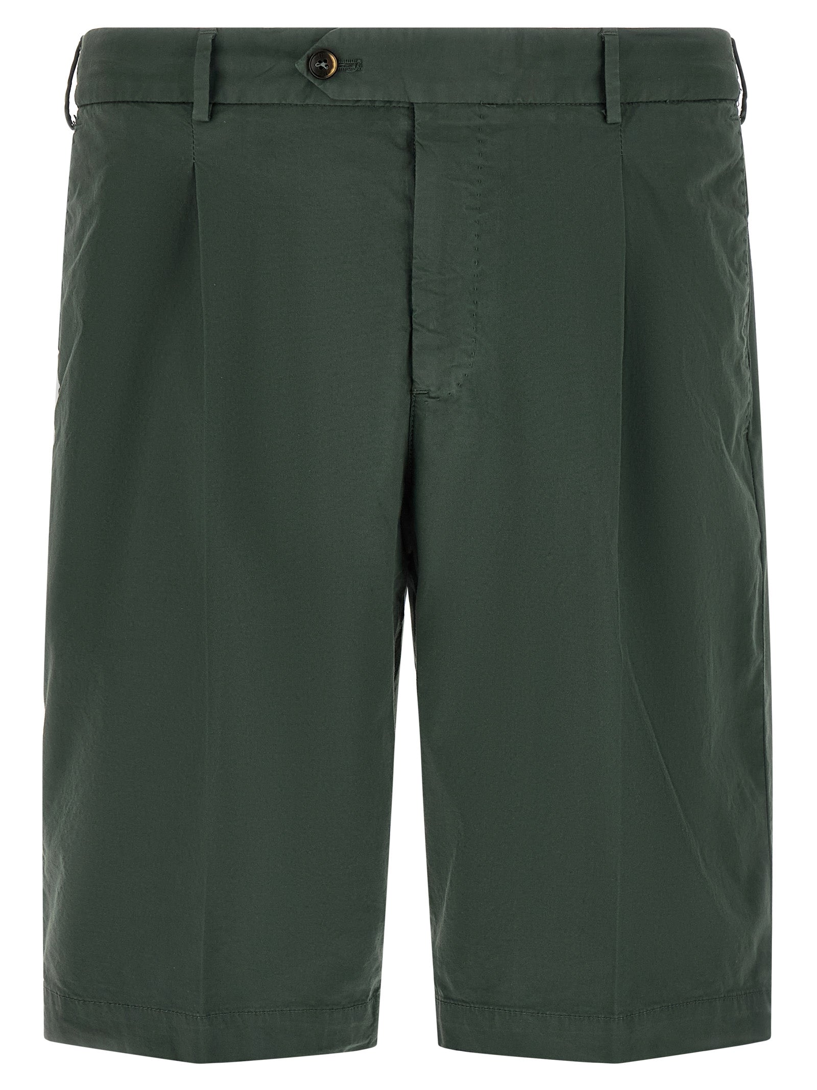 Bicolor Cotton Bermuda Shorts