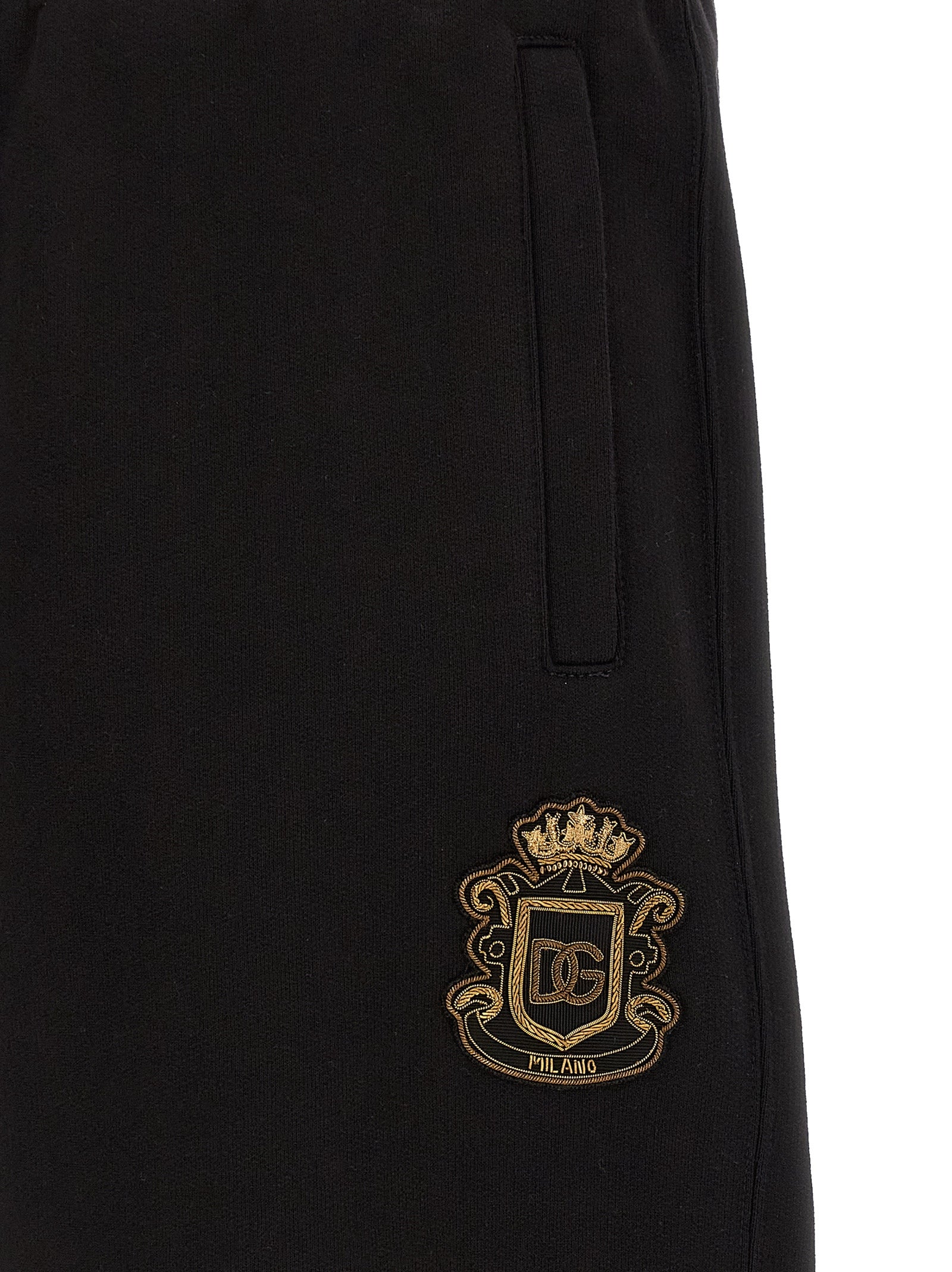 Black Cotton Bermuda Shorts