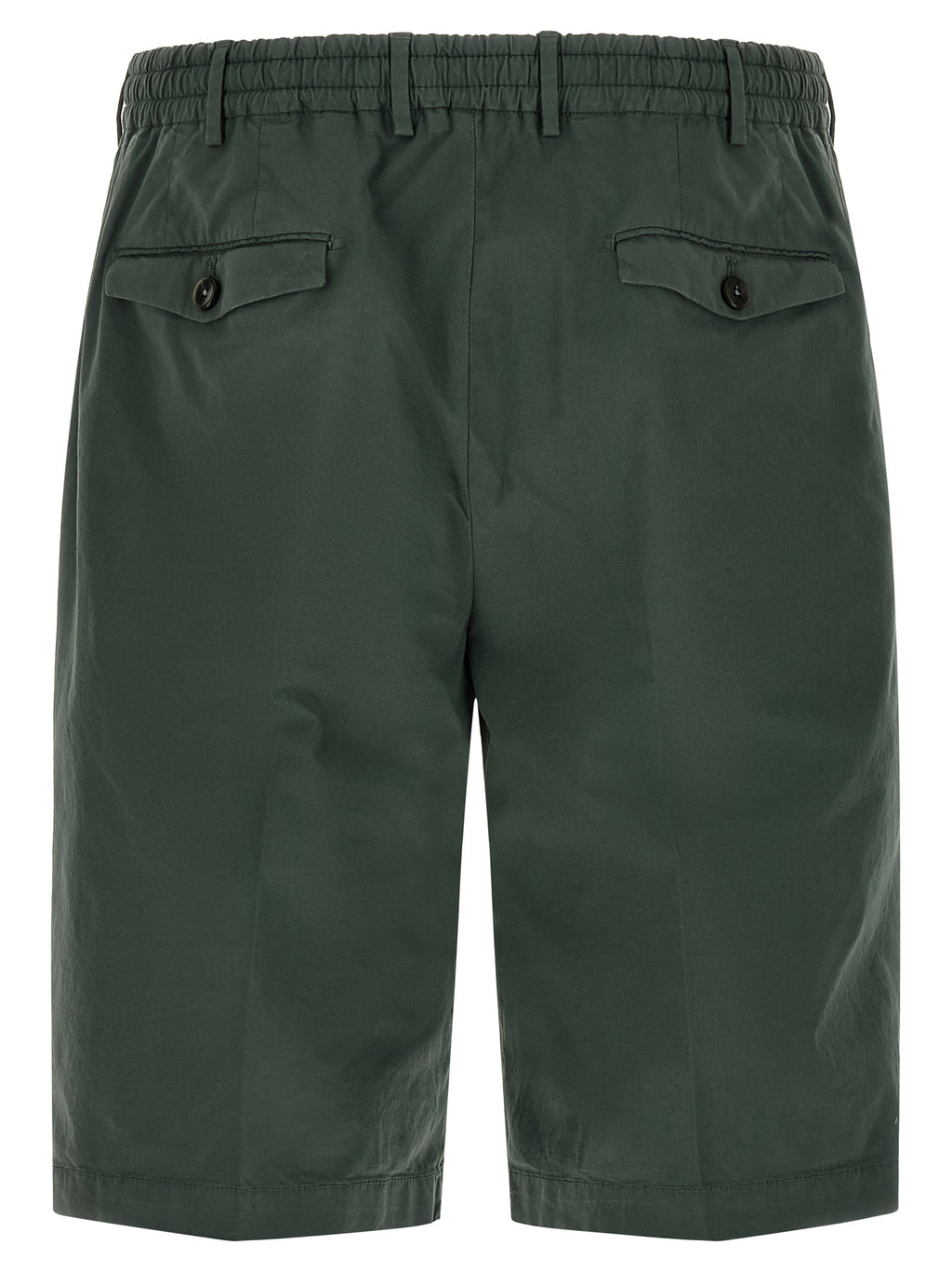 Bicolor Cotton Bermuda Shorts