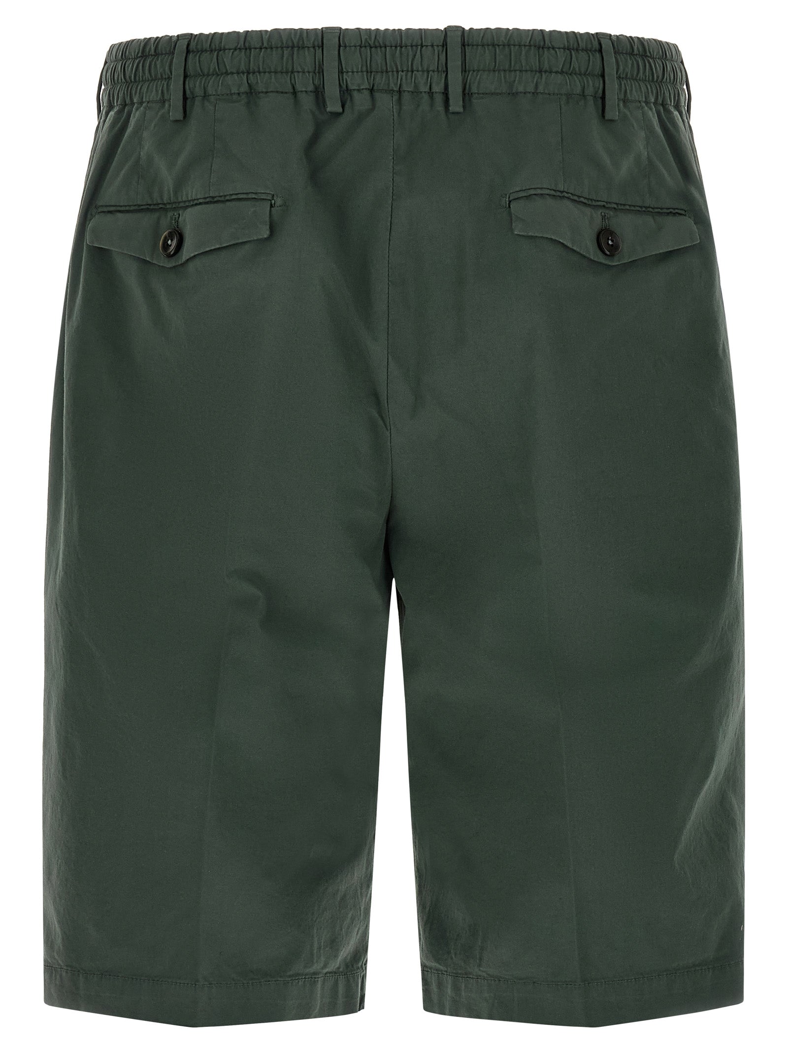 Bicolor Cotton Bermuda Shorts