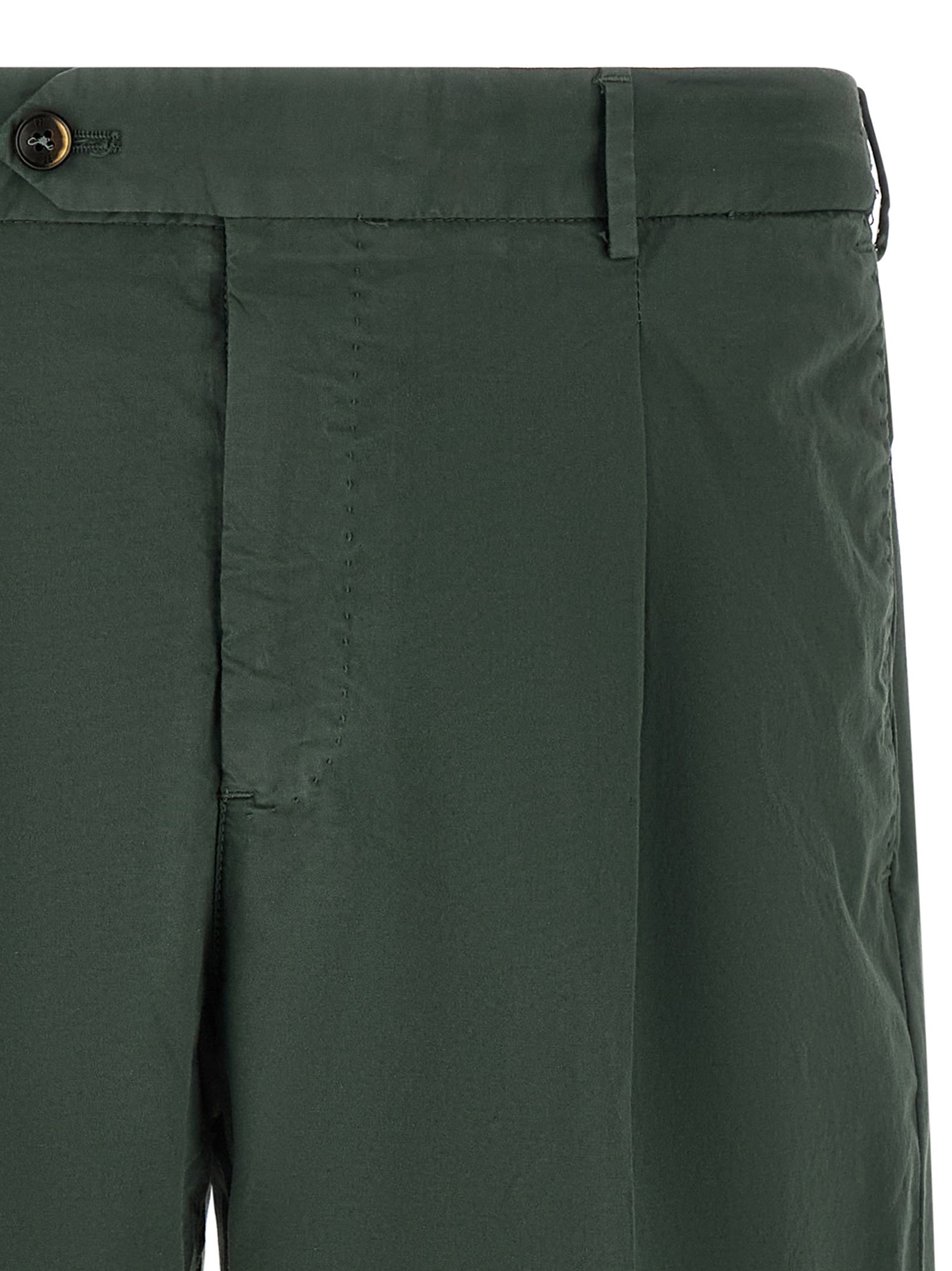 Bicolor Cotton Bermuda Shorts