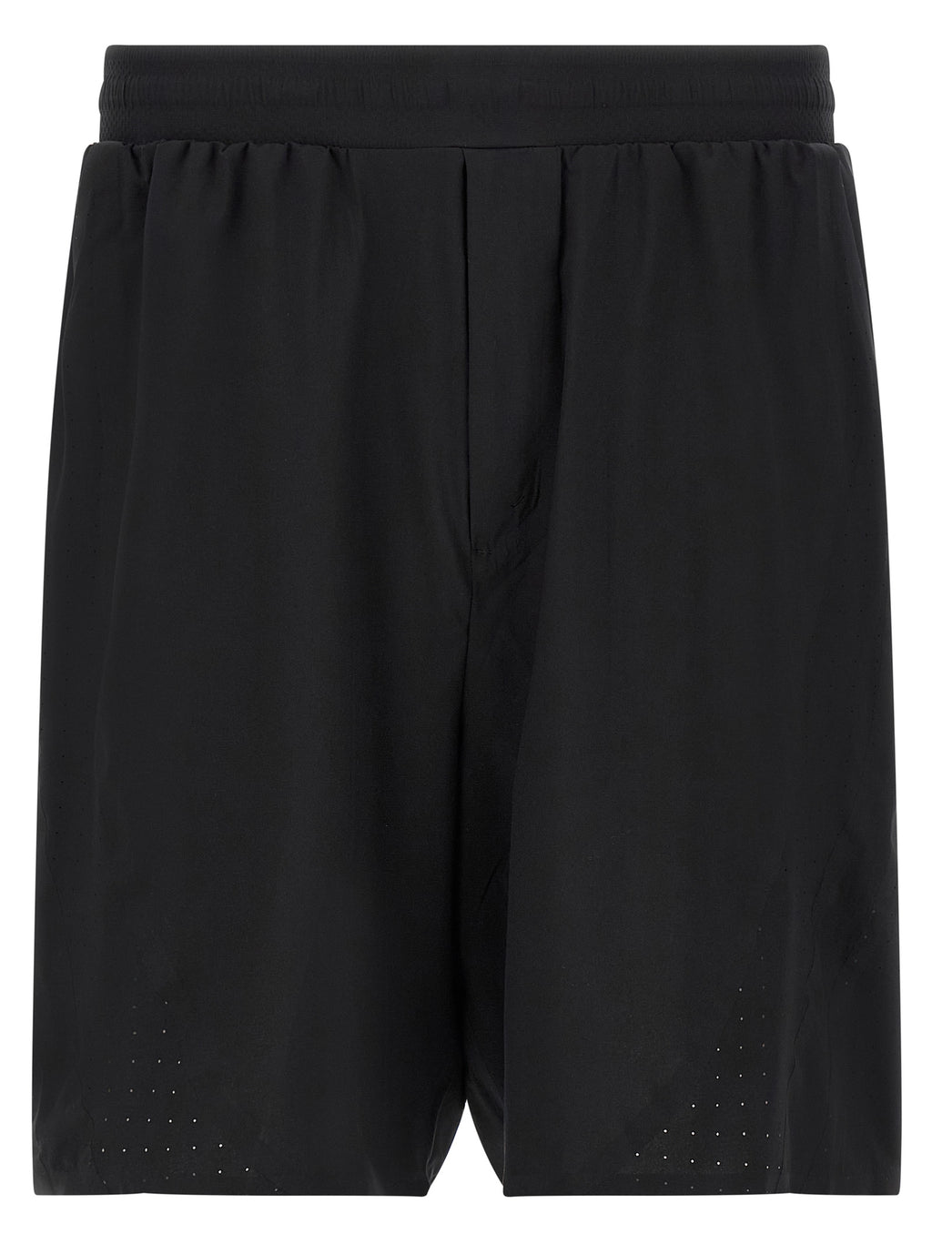 Black Polyester Bermuda Shorts