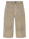 Gray Cotton Bermuda Shorts