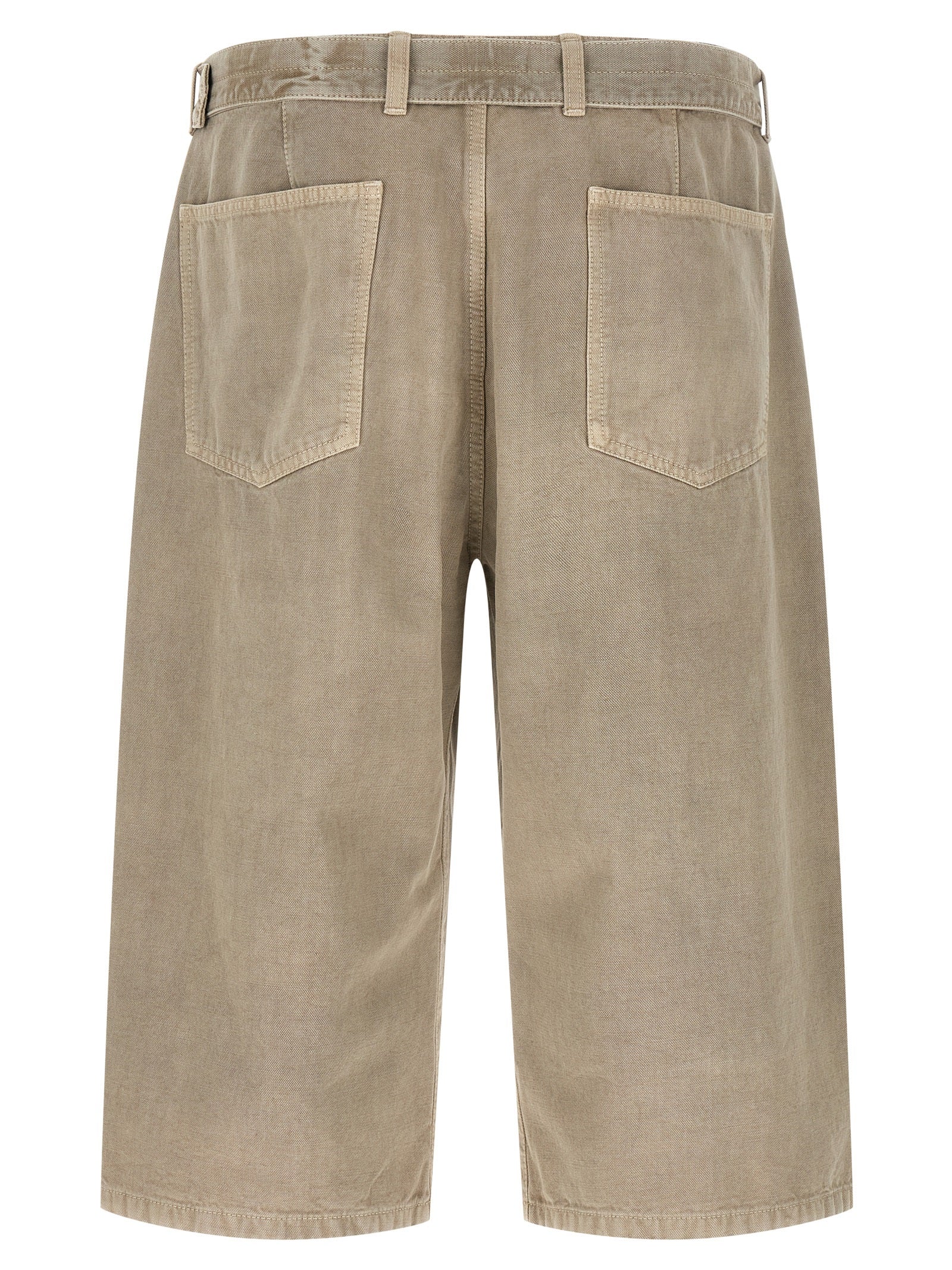 Gray Cotton Bermuda Shorts