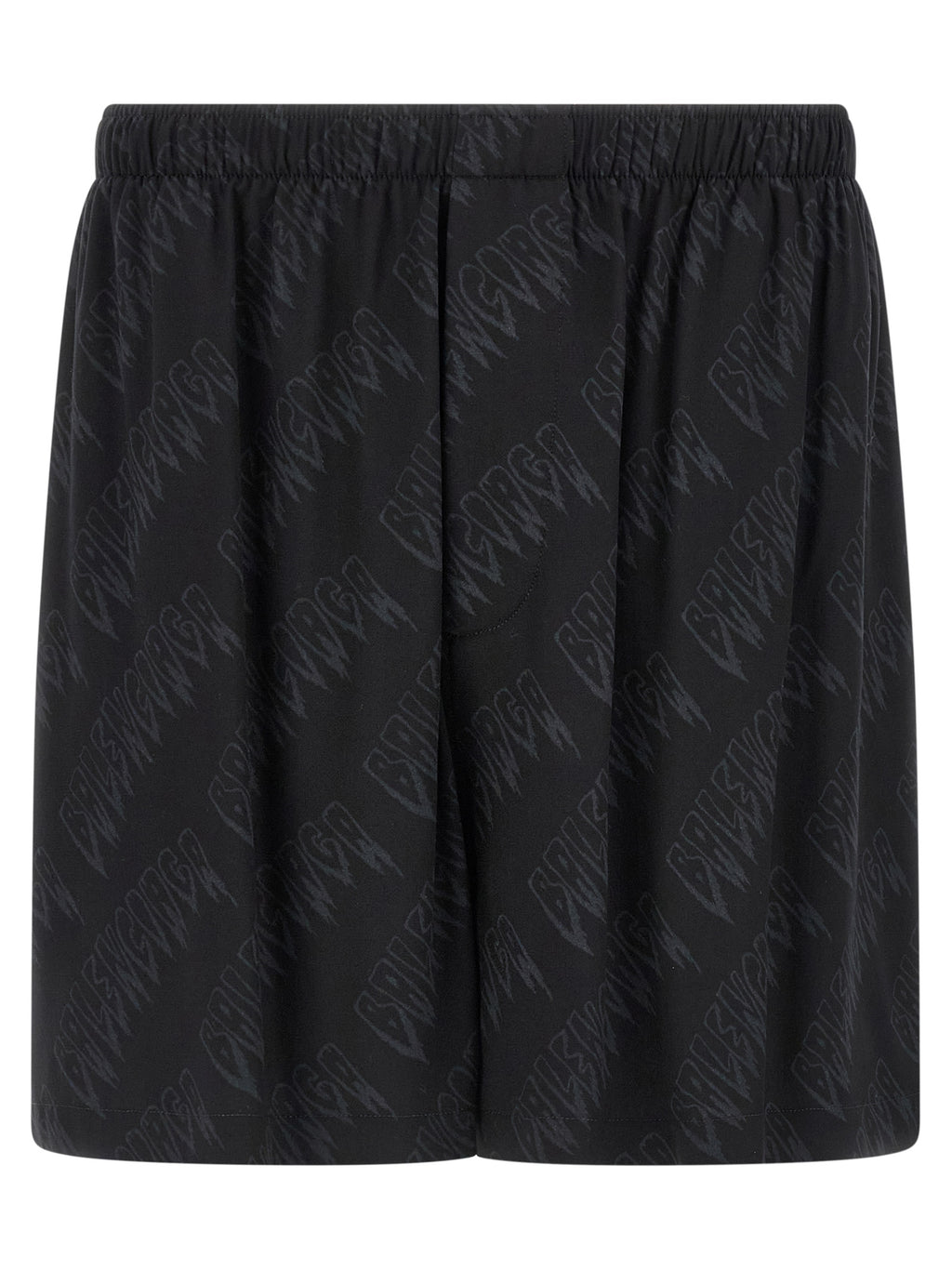 Black Viscose Bermuda Shorts