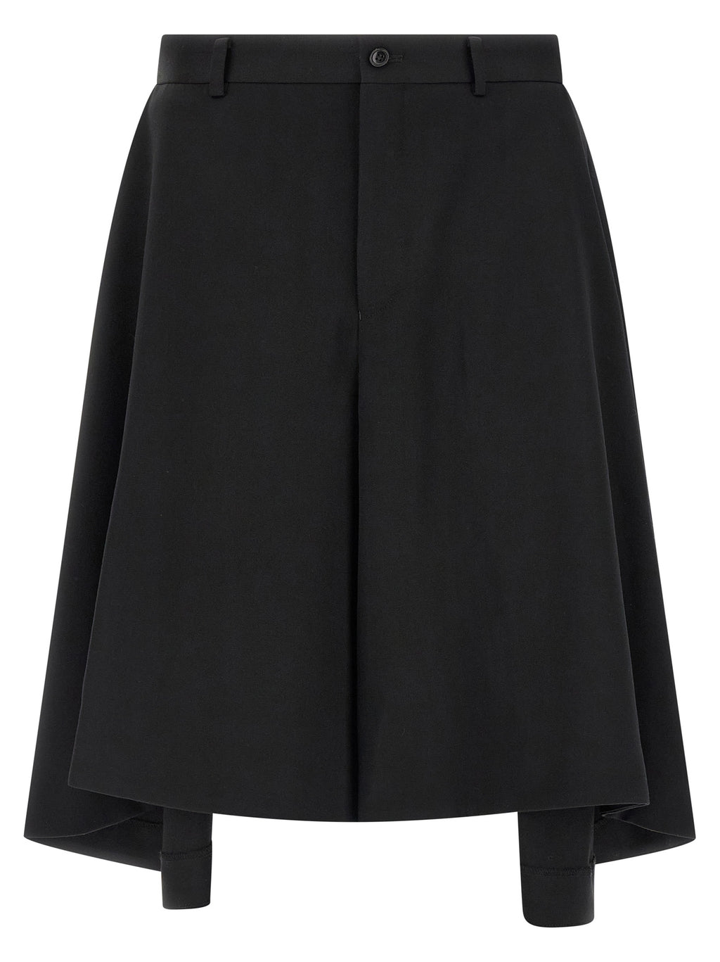 Black Wool Bermuda Shorts
