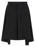Black Wool Bermuda Shorts