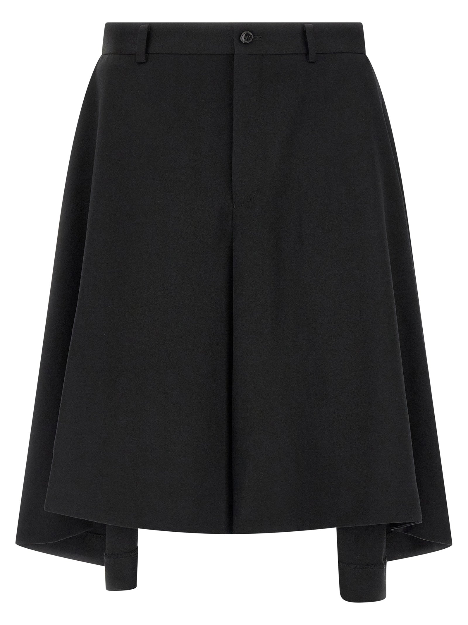 Black Wool Bermuda Shorts