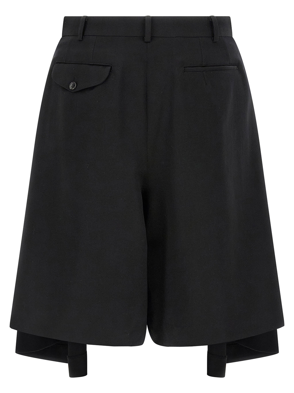 Black Wool Bermuda Shorts