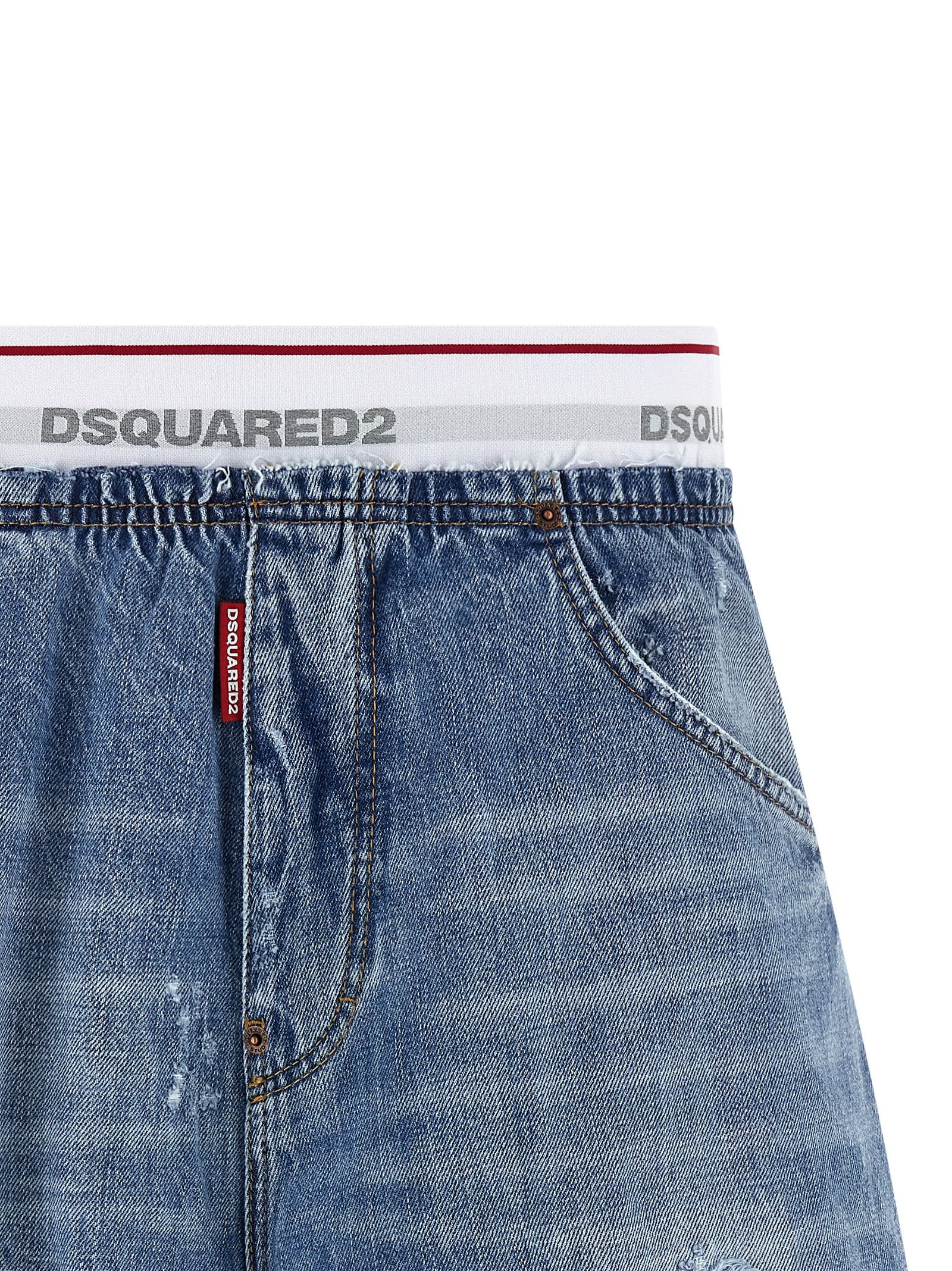 Blue Cotton Bermuda Shorts