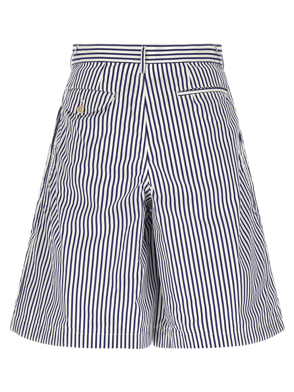 Blue Cotton Bermuda Shorts