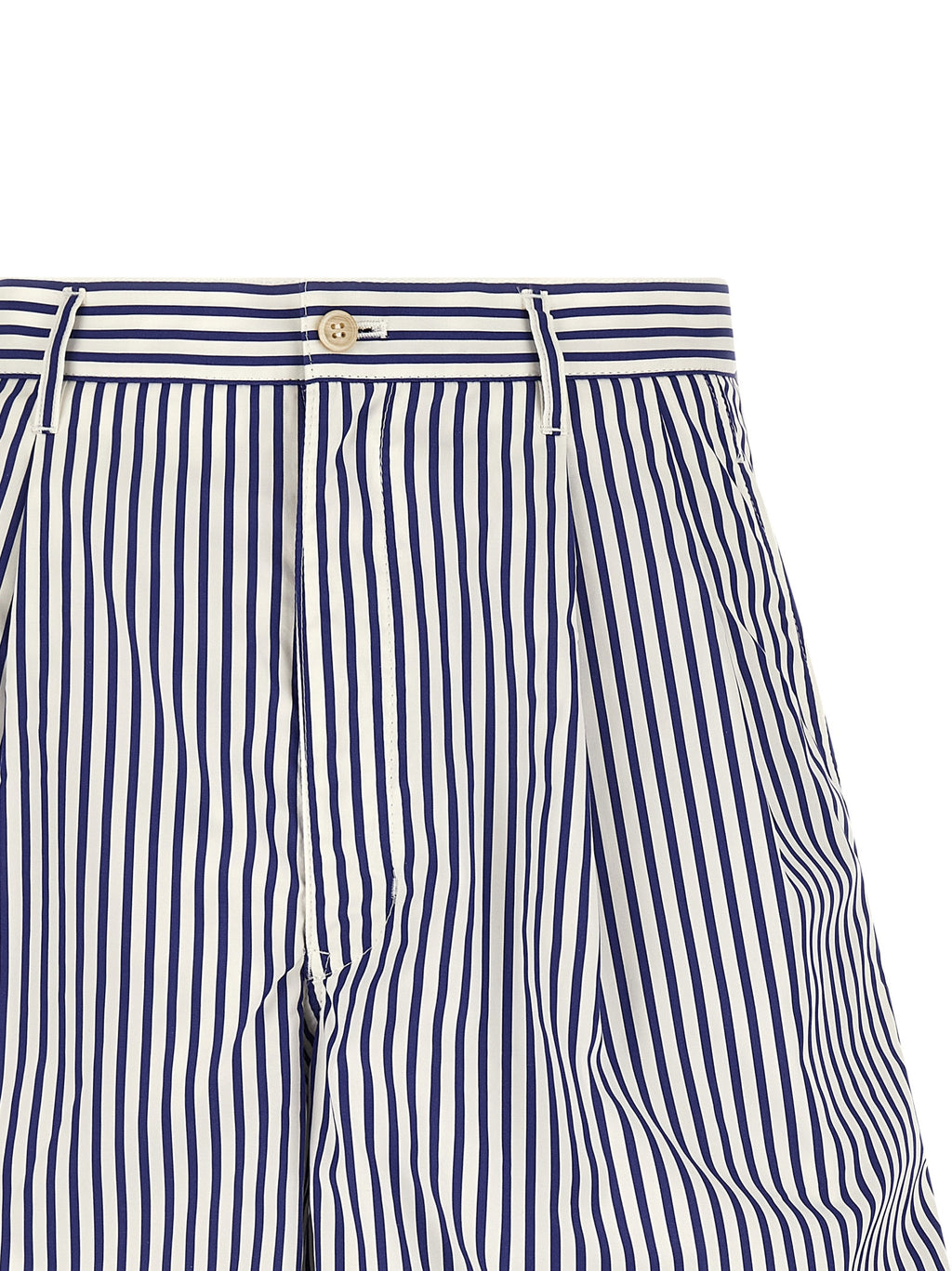 Blue Cotton Bermuda Shorts