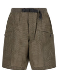 Bicolor Linen Bermuda Shorts