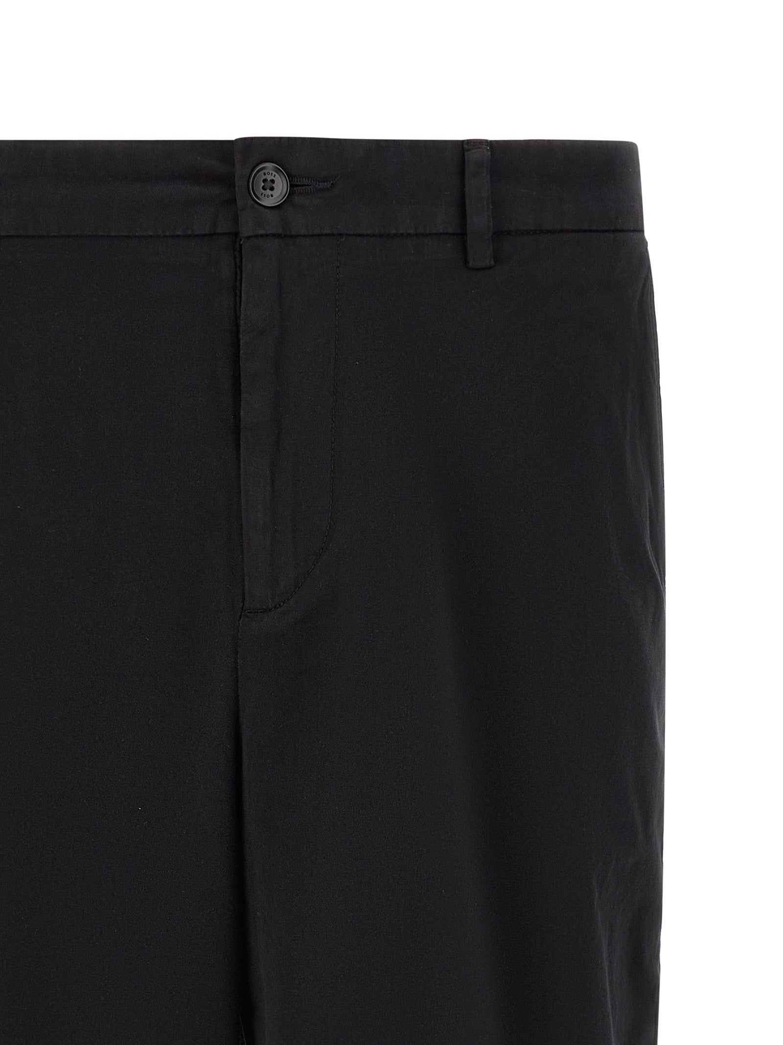 Black Cotton Bermuda Shorts