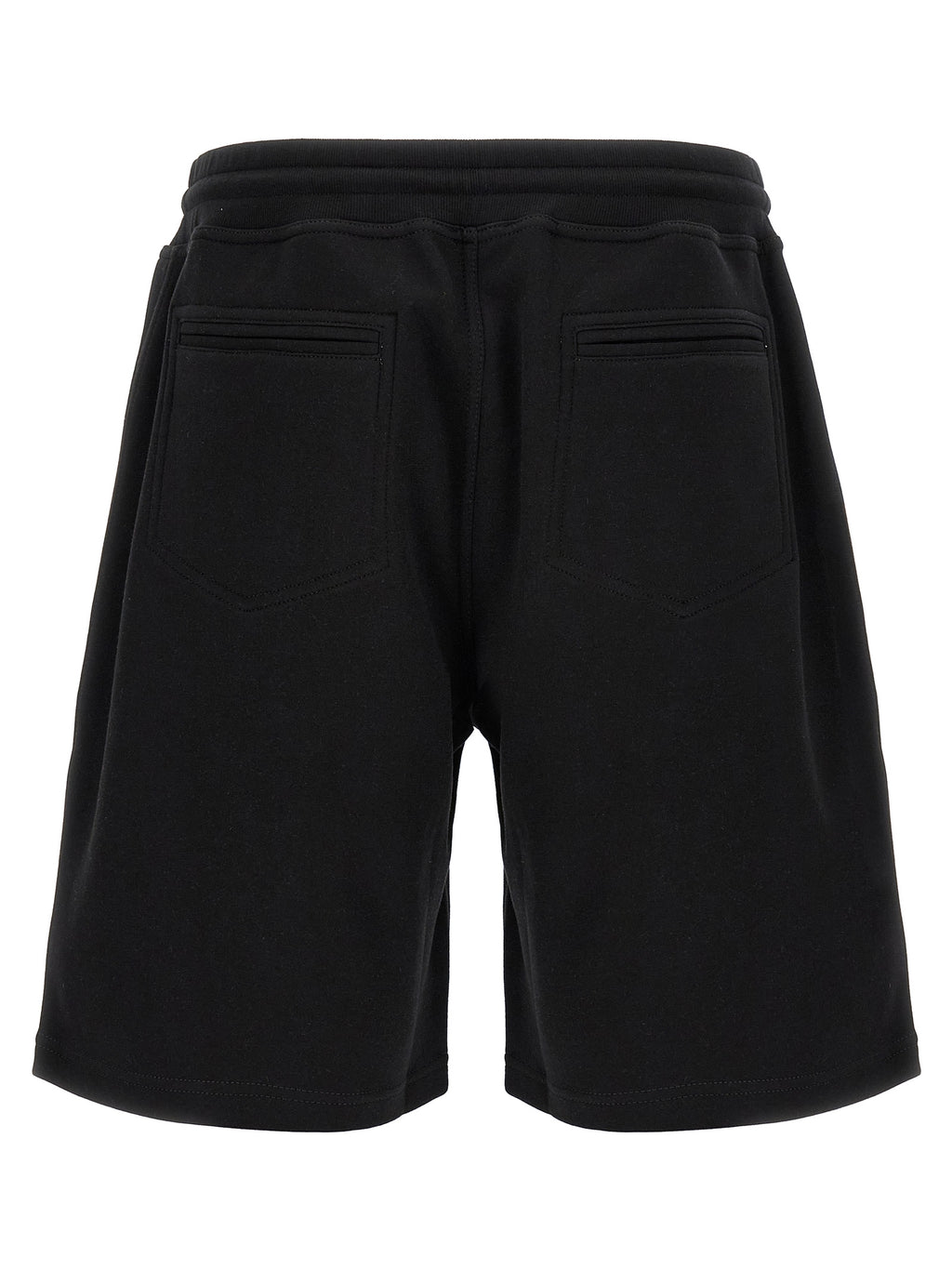 Black Cotton Bermuda Shorts